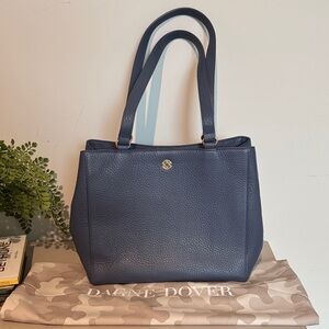 Dagne Dover Allyn Navy Pebbled Tote